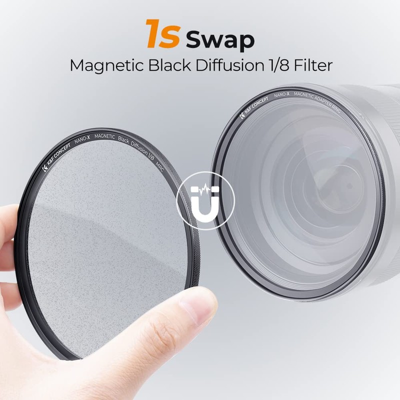K&F Concept Nano X-Series Black-Mist 1/8 Magnetic Filter Black Promist