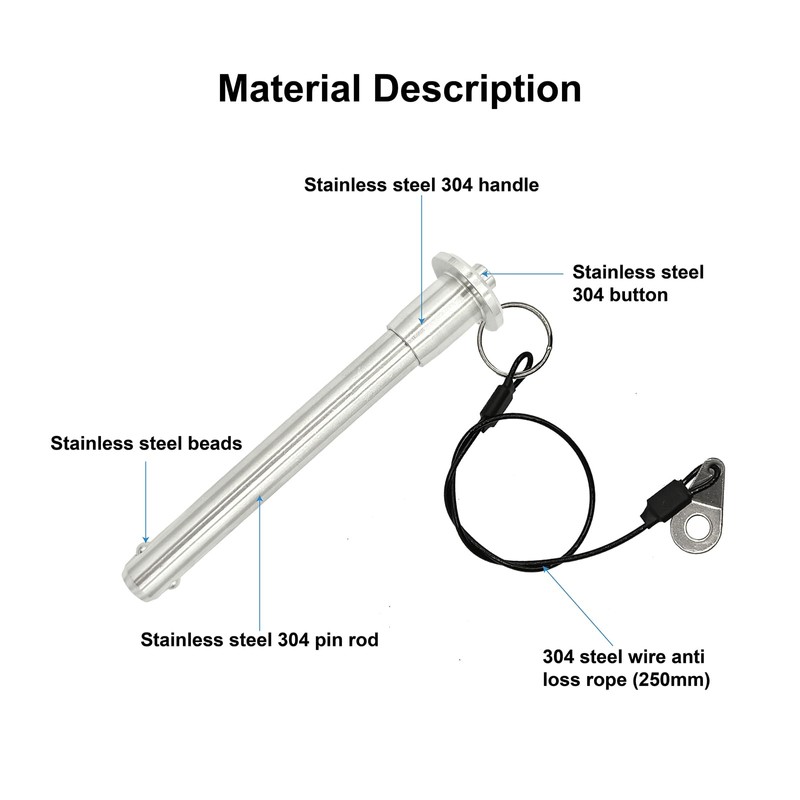 1 Pcs Stainless Steel Ring Handle Locking Pin Ball Lock