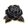Pinsanity Black Rose Enamel Lapel Pin