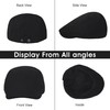 Qlauca 2Pcs Men's Newsboy Cap Cotton Flat Ivy Gatsby Driving