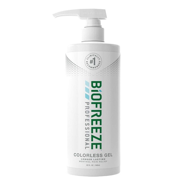 Biofreeze Professional Pain Relief Gel, 32 oz. Pump, Colorless
