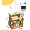 JINJUDUO Wood Suggestion Box with Acrylic Holder, Prayer Ballot Comment