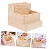 Mikinona Makeup Organizer for Vanity Wood Nail Drill Bits Storage