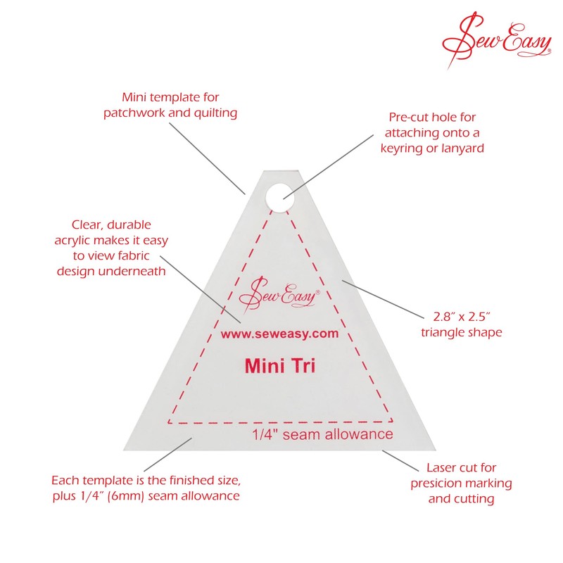 Sew Easy Mini Tri Quilting/Patchwork Template