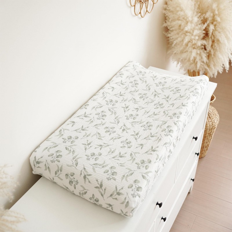 Konssy 2 Pack Muslin Changing Pad Covers for Boys, Ultra