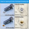 PATIKIL M8xM6x14mm Brass Threaded Repair Insert Nut, 8 Pcs Male