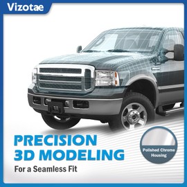 Vizotae Headlights Assembly for 2005-2007 Ford F250 F350 F450 F550 Super Duty Headlamp Replacement, High/Low Beam W/Bulbs, Driver&Passenger Side