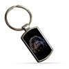 Fractal Artworks Cockapoo Keyring with Fractal Art Design. Black Cockapoo