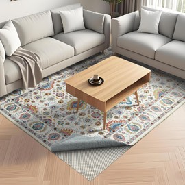 yongyangjuxin Non Slip Rug Pad Rug Gripper for Hardwood Floors, 5x8Ft Anti Skid Mat for Under Area Rugs, Thick Cushioned Carpet Pad for Floor Protection