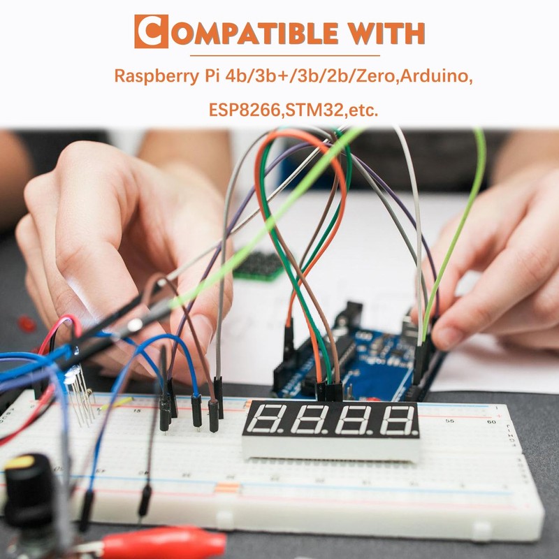 JAMHER 0.91 Inch I2C IIC OLED Display Module 128x32 Pixel