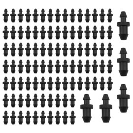 FINBe 1/4 Inch Drip Irrigation Hole Plugs Drip Plug with Barbed End Closure for Home Garden Lawn Drip Irrigation System 100PCS