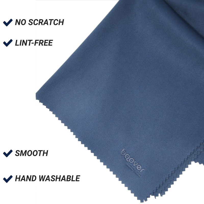 Bqover 6 Pack 11”x11” Extra Large Microfiber Eyeglass Cleaning Cloths,Premium