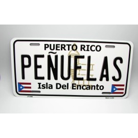 DIGIART INTERNATIONAL PUERTO RICO PENUELAS ISLA DEL ENCANTO METAL CAR NOVELTY LICENSE PLATE AUTO TAG