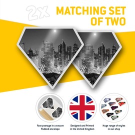 2 x Diamond Stickers 7.5 cm BW - Makati Skyline Philippines Landscape Fun Decals for Laptops,Tablets,Luggage,Scrap Booking,Fridges, #43169
