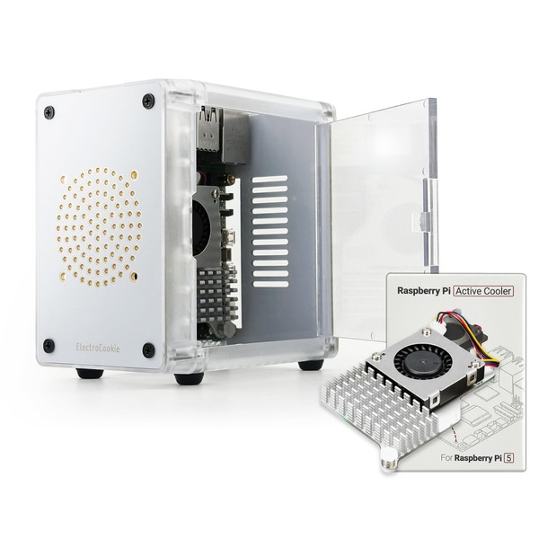 ElectroCookie Mini PC Case for Raspberry Pi 5 – Side