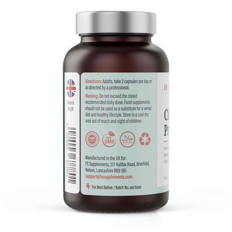 FS Supplements Clever Probiotic, 60 Capsules with Choline, Guarana, Vitamin