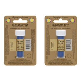 2 x Sugarflair Ocean Blue Edible Blossom Tints Food Colour Colouring Dust Powder