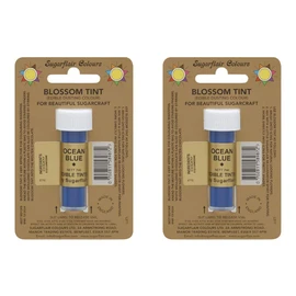 2 x Sugarflair Ocean Blue Edible Blossom Tints Food Colour Colouring Dust Powder