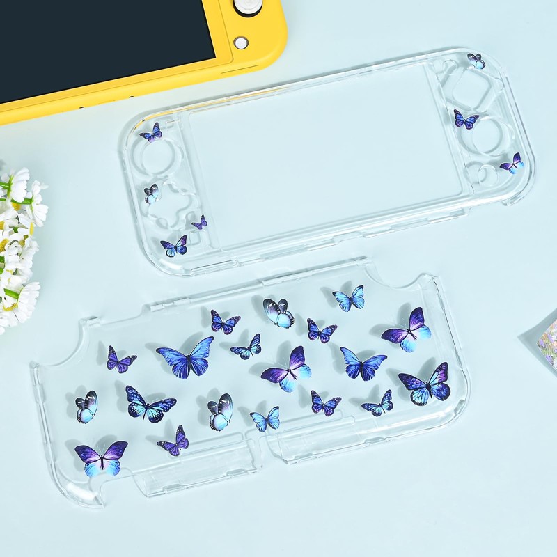 DLseego Butterfly Clear Protective Case for Switch Lite 2019 Version,
