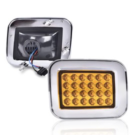 CHEDA LED Corner Signal Lights Parking Lamps Left+Right Compatible with Hummer H2 2003 2004 2005 2006 2007 2008 2009 Smoked 15060529 15060530