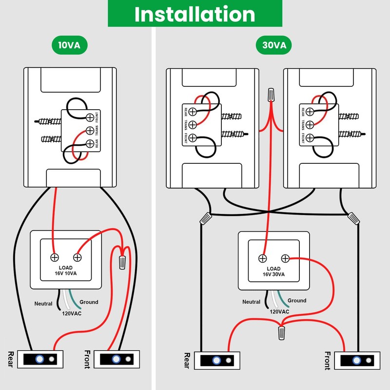 Doorbell Transformer 16V 30VA Compatible with Ring Wired Video Doorbell,