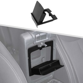 Jimen Armrest Hidden Storage Box Compatible with Jeep Wrangler JK & Unlimited 2011-2018, Center Console Organizer Tray Secret Compartment (Black)