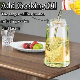 RYIOYK Kitchen Cooking Oil Dispenser - Kitchen 2-in-1 Olive Oil Spray Bottle, Beige Black 2-Pack, 17 oz - For Air Fryers, Salads, Baking, Grilling, Food Grade Sprayer