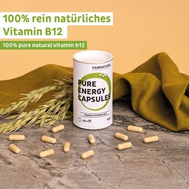 Premium Vegan Vitamin B12 with High Bioavailability [Regional from Germany] 90 Capsules | High Quality, Clean, Vegan & High Dose