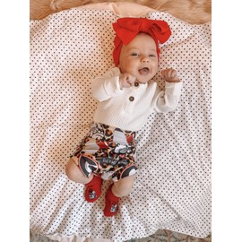 Newborn Infant Baby Boy Clothes Long Sleeve Rompers Jumpsuit Unisex Button Knit Solid Ribbed Clothing - 2 pack 0-3 Months (White+Black)