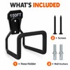 Wall-Mounted Garden Hose Holder – Black Metal Hose Hanger for
