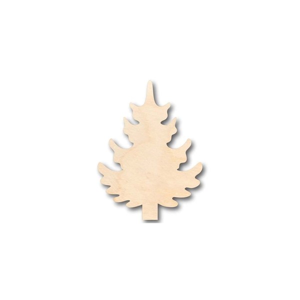 Unfinished Wood Pine Tree Shape Fall Winter Craft up to