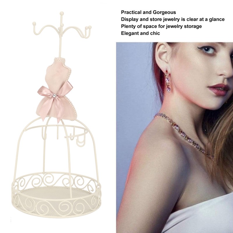 Mannequin Dress Jewelry Display Stand Earrings Necklace Storing Multifunctional Display