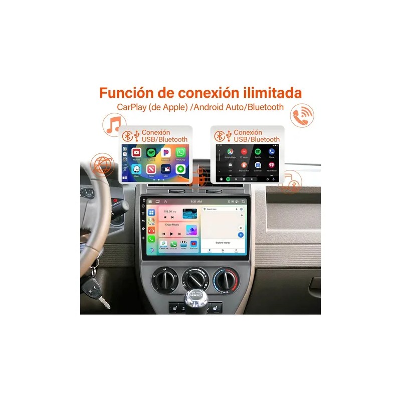 Auto Estéreo Jeep Compass Patriot 2007 2008 Carplay 64gb