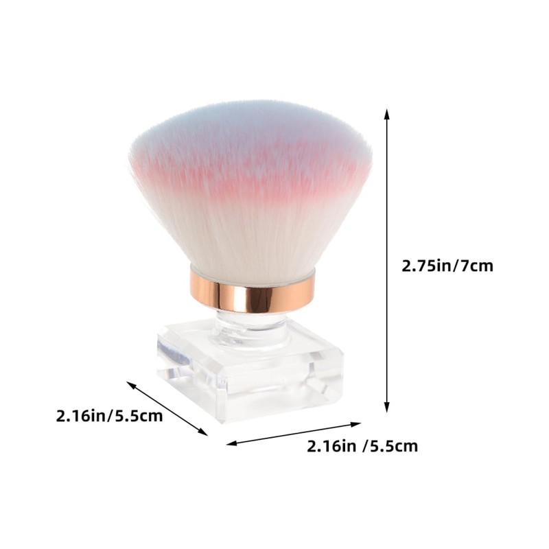 Outanaya 2pcs Nail Cleaning Brush Applicators Soft Bristles Powder Brush