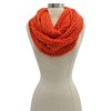 Orange Simple Chunky Knit Unisex Winter Infinity Scarf
