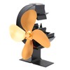 Wood Stove Fan 4 Blades Fireplace Fan Heat Powered Fast