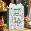 LEAYUGF 13" Large Gift Bag with Tissue Paper Christmas Tree