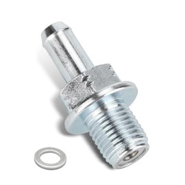 Zeathery PCV Valve, Anti-rust Alloy One Way Exhaust Valve with Gasket, OEM #17130-RBB-A01 17130-PND-A01 Replacement Part, Compatible with Honda Civic CRV Accord (Silver)