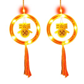 Spring Festival Red Lantern and Fu Decorative Lights