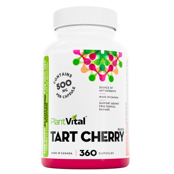 Plantvital PlantVital Tart Cherry Capsules - Made in Canada -