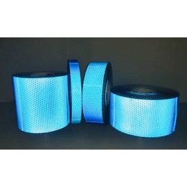V98 Blue Reflective Tape Reflexite Orafol Prismatic Safety Tape 1", 2", 4", 6" (4" Inch, 10' Feet)