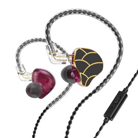 Jooy Paii Odio in Ear Monitor Headphones, Professional Stereo Sound Gaming Earbuds Headphone, HiFi Wired Earbuds with Detachable Cable for Musicians Audiophiles (with mic)