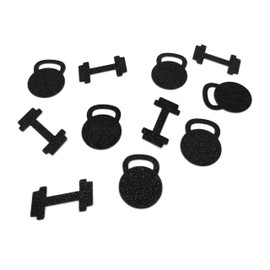 Black Fitness Confetti Dumbbell Party Decor Gym Theme Crossfit Party Confetti Weightlifting Confetti Athlete Confetti Set of 150
