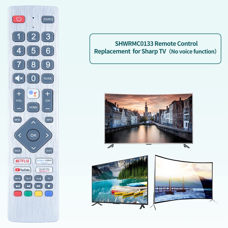 New SHWRMC0133 Replacement Remote Control for Sharp Aquos Ultra HD