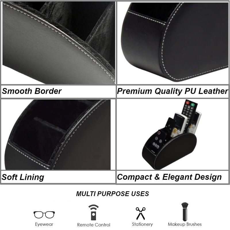 TV Remote Control Holder, Bedside Table/Desk Organizer, 3 Colour Options,