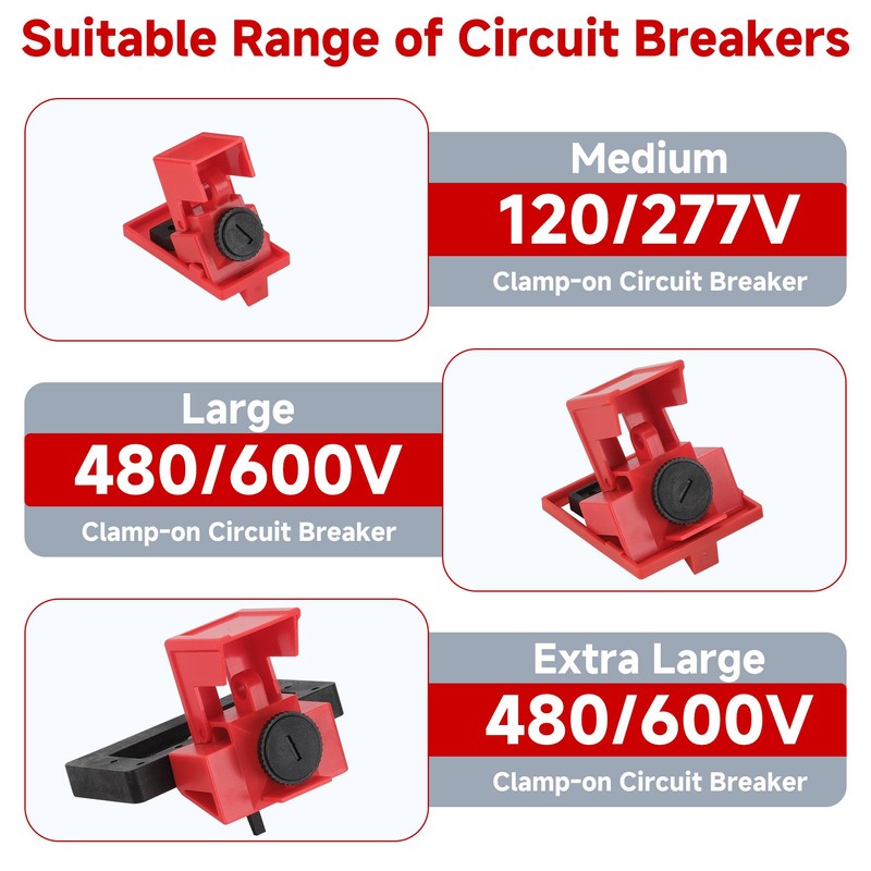 TOKCKYBL Circuit Breaker Lockout Kit,12-Pack - OSHA Compliant Lockout Tagout