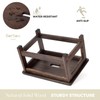 Wooden Step Stool (16.5" Dx12 Wx9 H) Bed Steps for