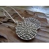 Notched spiral and long hooks: long hook earrings with spacer,