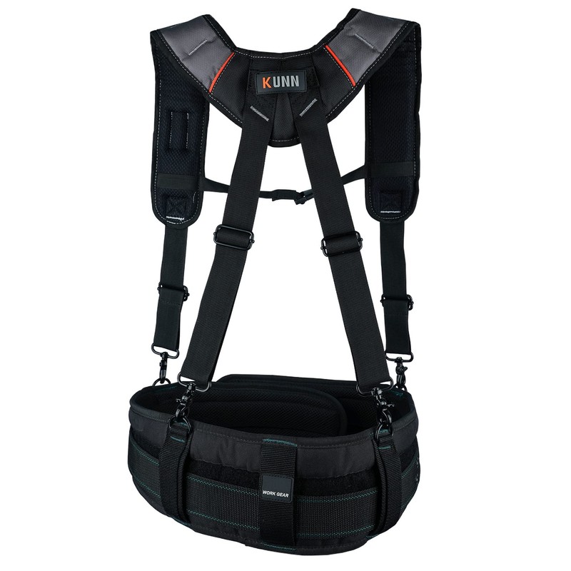 KUNN Tool Belt Suspenders Padded Carpenter Construction Electrician Work Suspender