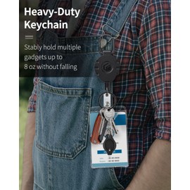 Uniclife 2-Card Thumb-Slot Badge Holder Vertical Clear Plastic Case with Retractable Keychain Badge Reel for up to 226 g Hard Card Protector for IDs Credit Cards Driver’s Licenses and Passes, 2 Pack